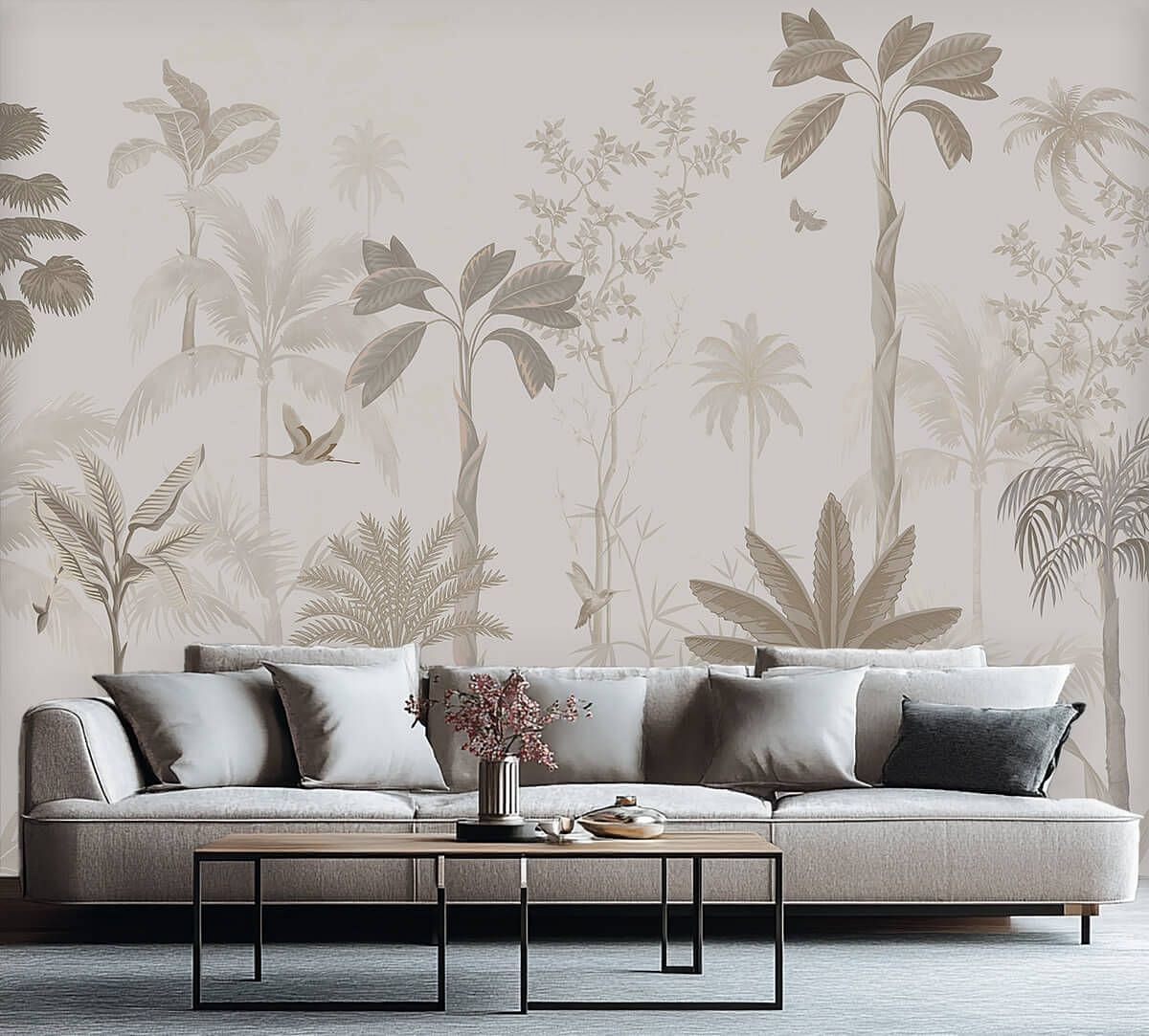 India Circus by Krsna Mehta Beige Bounty Wallpaper