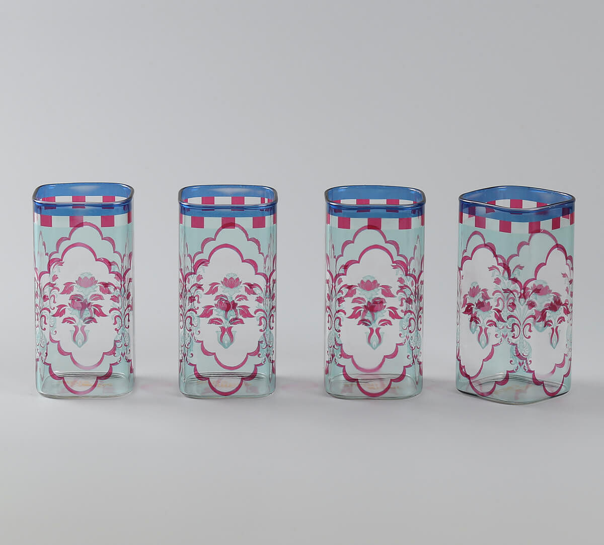 India Circus by Krsnaa Mehta Giardino Segreto Glass Tumbler Set of 4