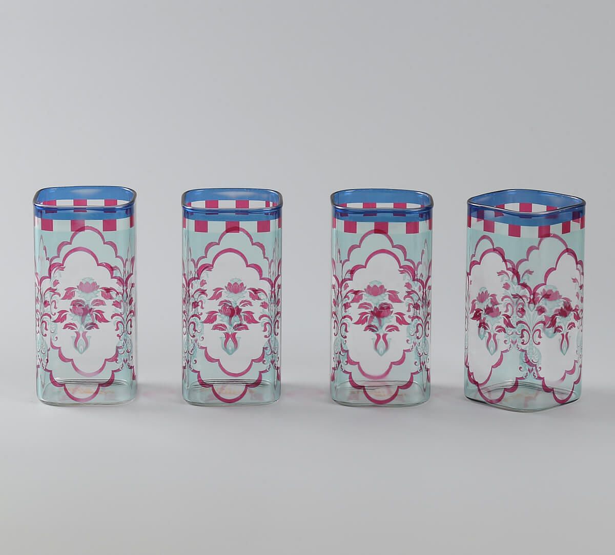 India Circus by Krsnaa Mehta Giardino Segreto Glass Tumbler Set of 4