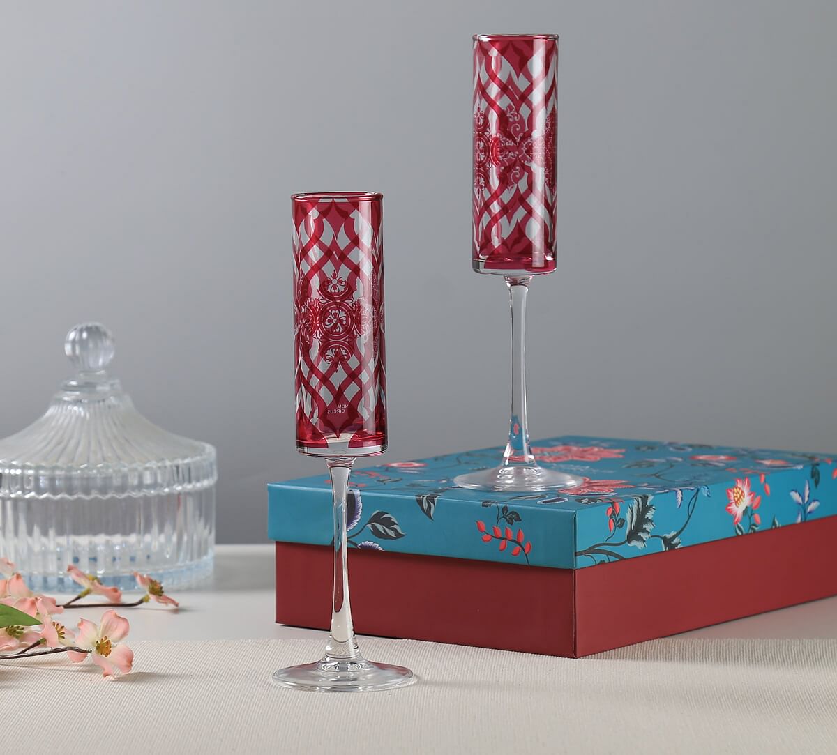 India Circus by Krsnaa Mehta The Morning Glory Champagne Glass Set of 2