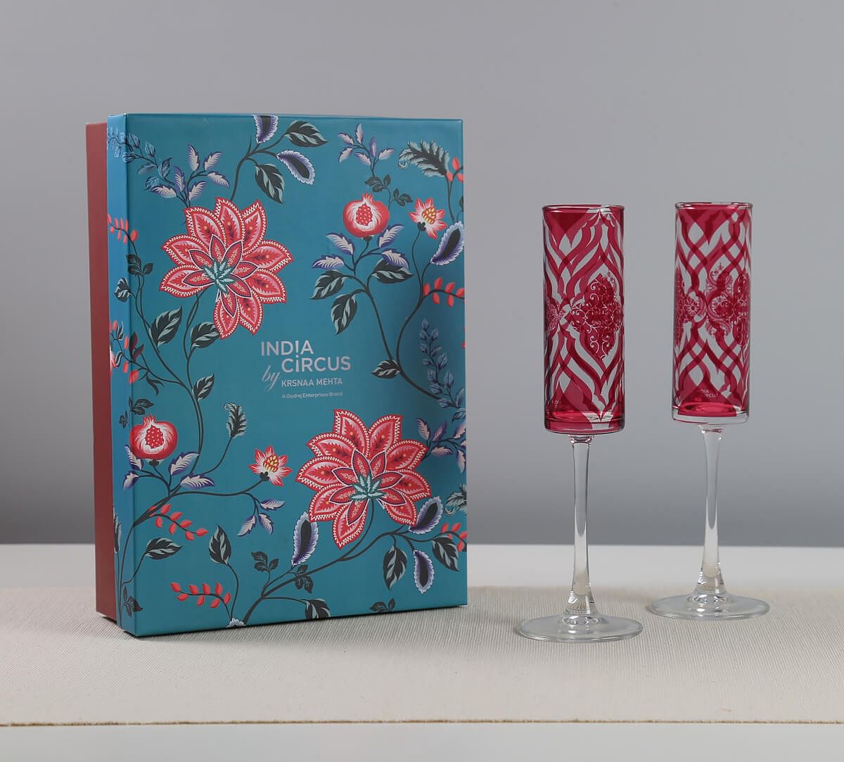 India Circus by Krsnaa Mehta The Morning Glory Champagne Glass Set of 2